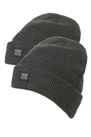 thermo muts - set van 2 antraciet