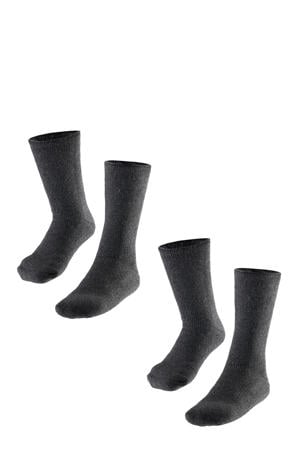 thermo sokken - set van 2 antraciet