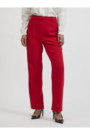 high waist wide leg pantalon VIKALINKA rood