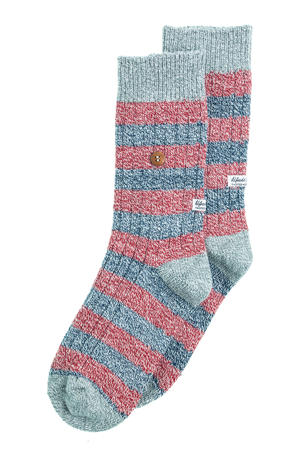 sokken Twisted Wool Stripes rood/blauw