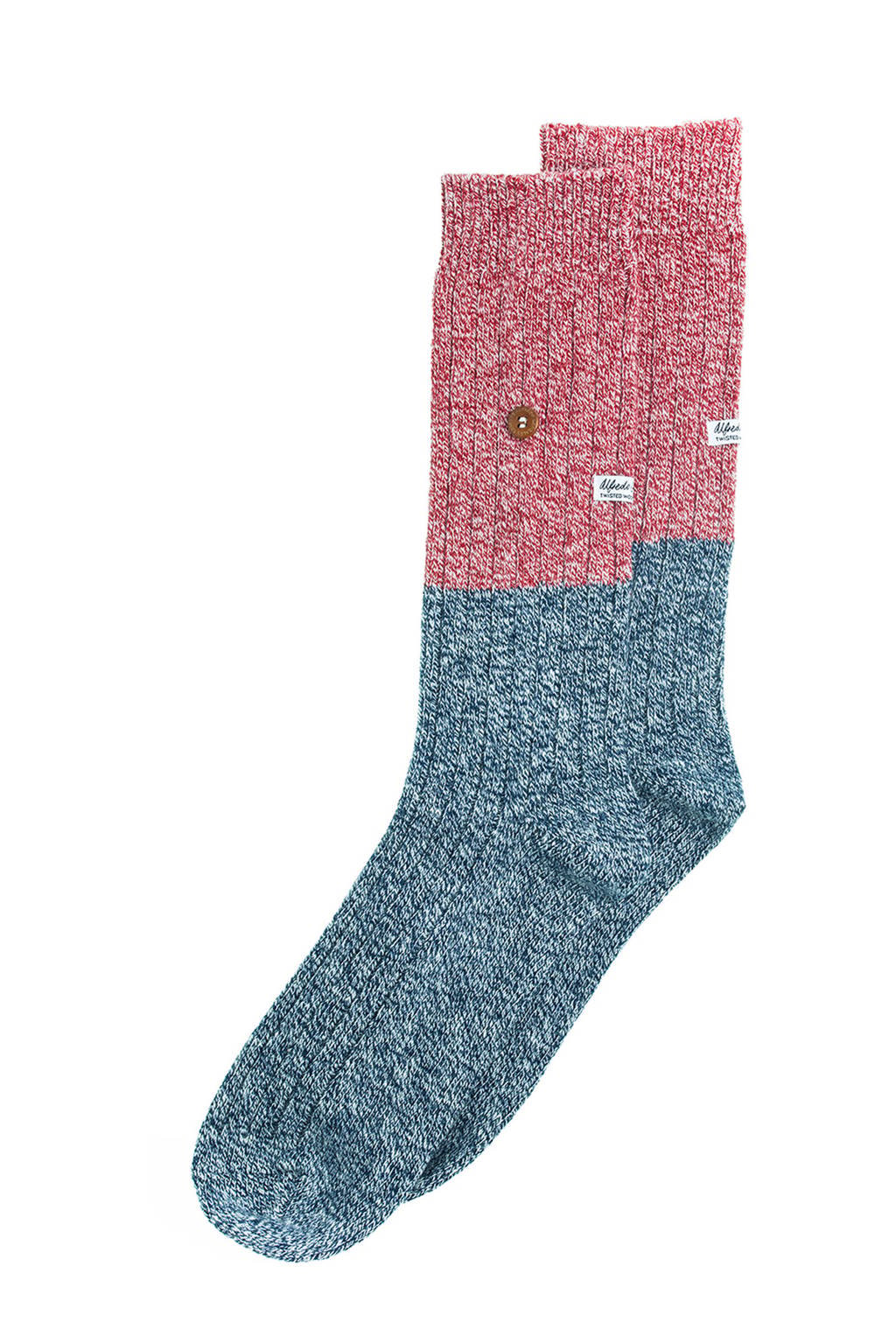 Alfredo Gonzales sokken Twisted Wool rood/donkerblauw, Rood/donkerblauw