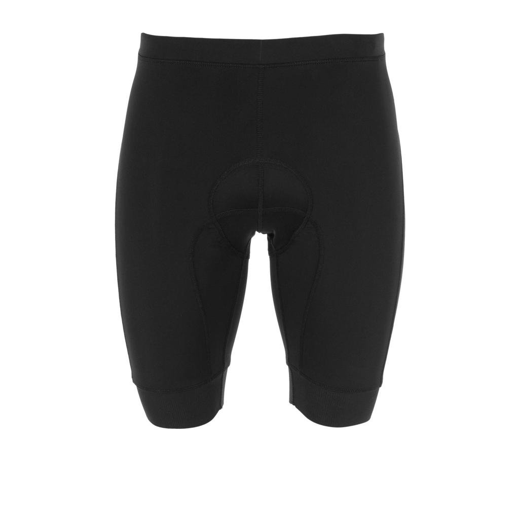 Zwarte heren Stanno fietsbroek van polyamide met slim fit, regular waist en elastische tailleband