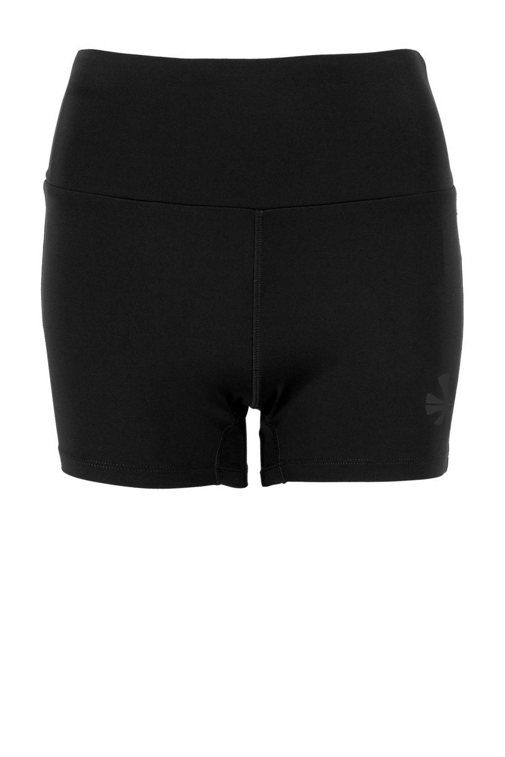 Zwarte dames Reece Australia sportshort van polyester met slim fit, high waist en elastische tailleband