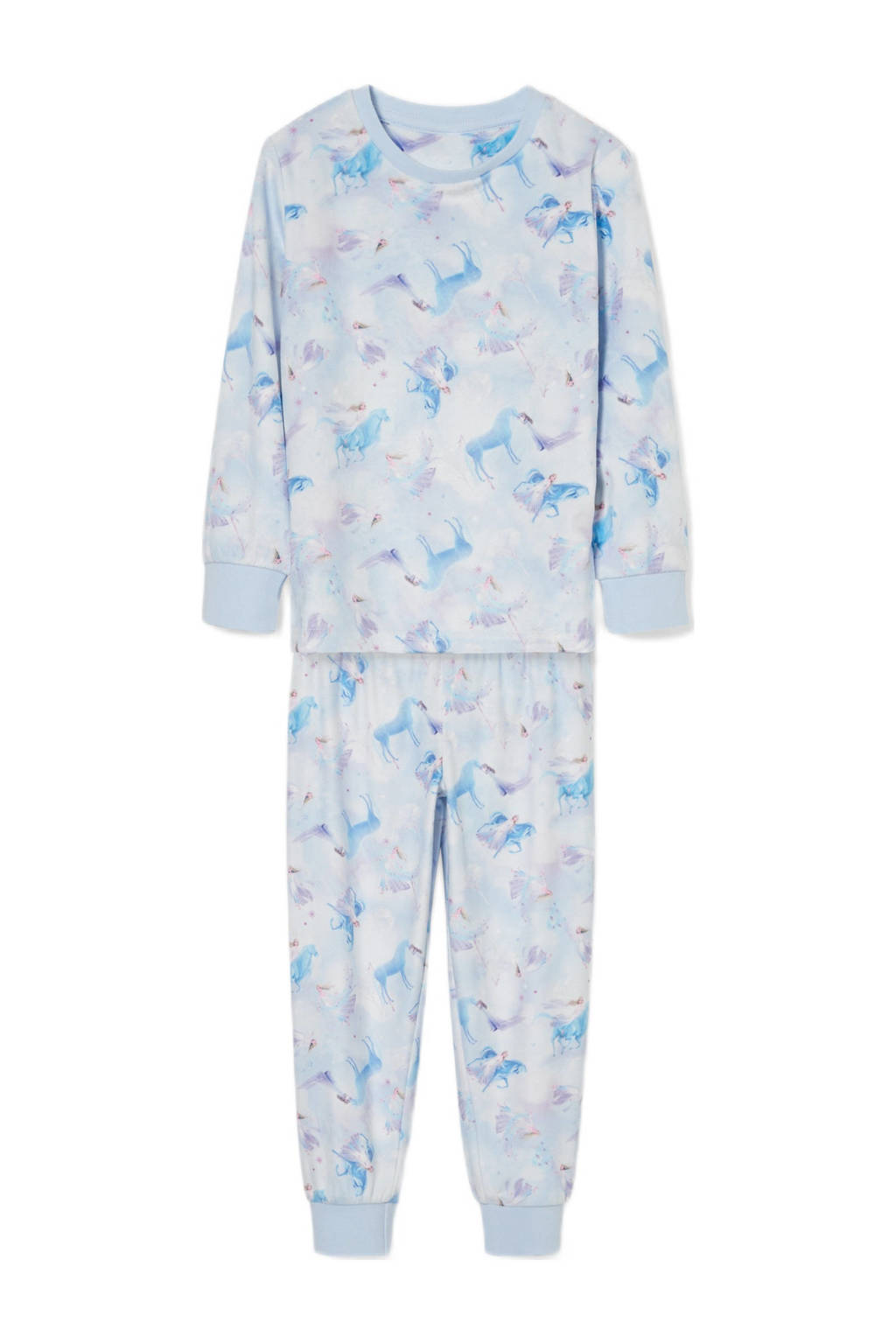 C&A Frozen pyjama met all over print lichtblauw, Lichtblauw