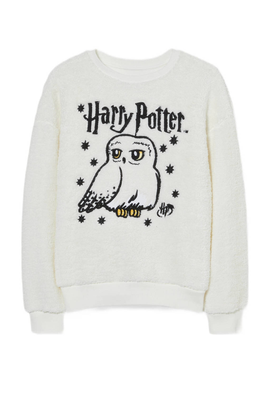 Witte meisjes C&A Harry Potter sweater met printopdruk, lange mouwen, ronde hals en elastische inzet