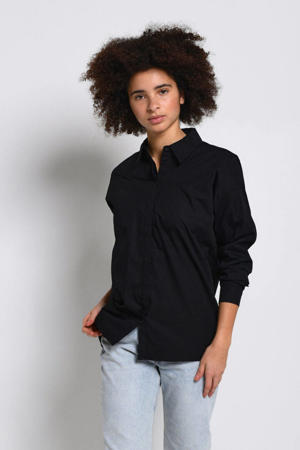 blouse met biologisch katoen zwart
