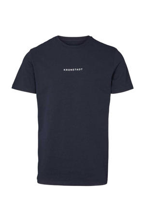 regular fit T-shirt met logo navy