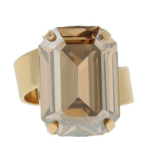 gold plated ring met Swarovski kristal Lady Di