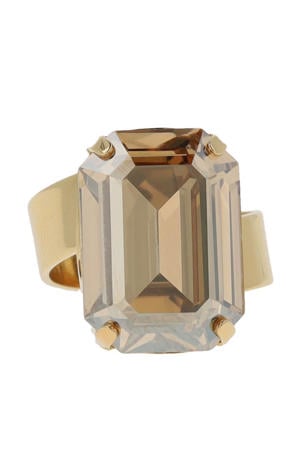 gold plated ring met Swarovski kristal Lady Di