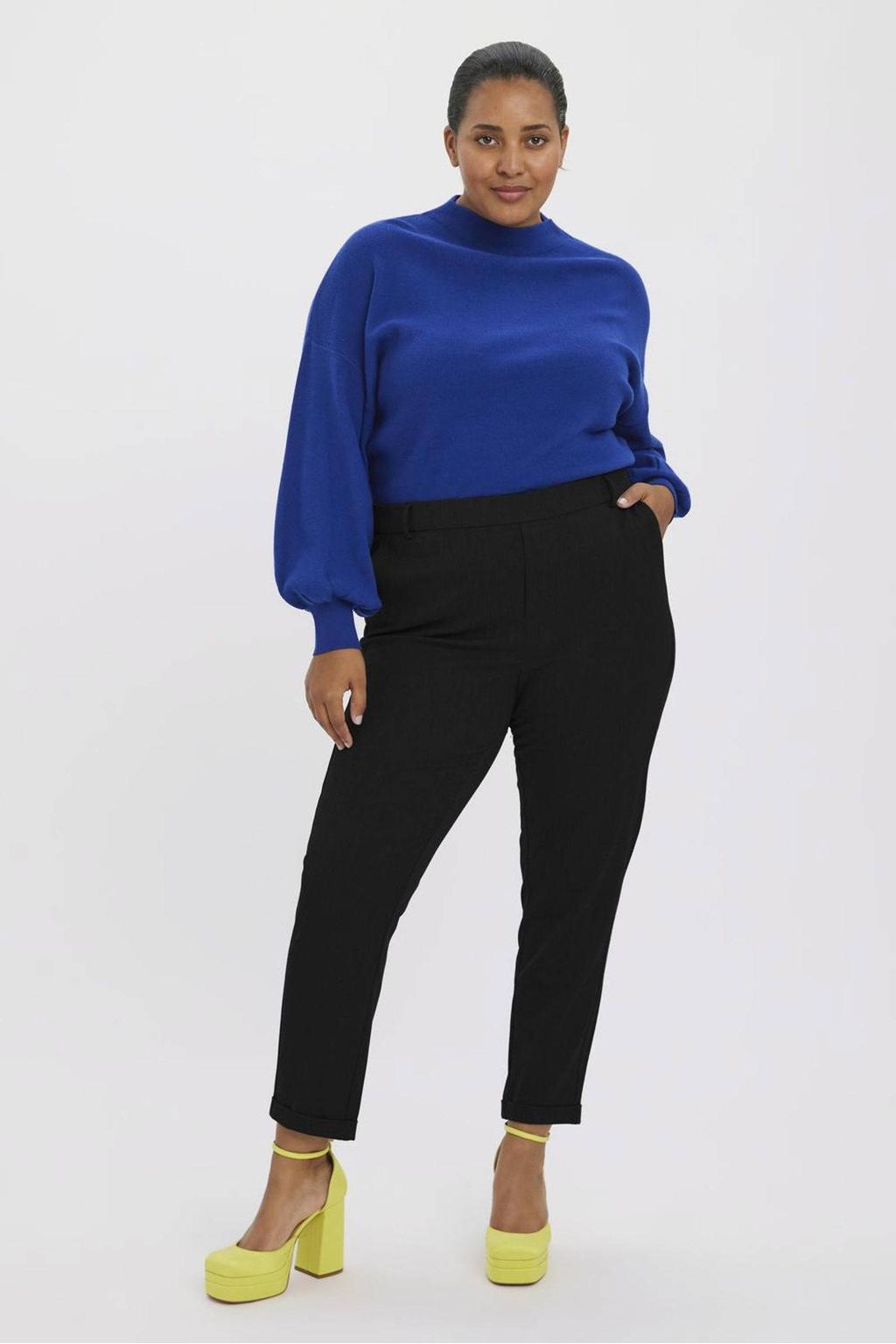 VERO MODA CURVE straight fit pantalon VMMAYA zwart