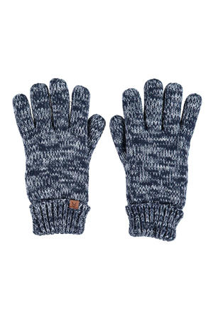 handschoenen gemeleerd blauw