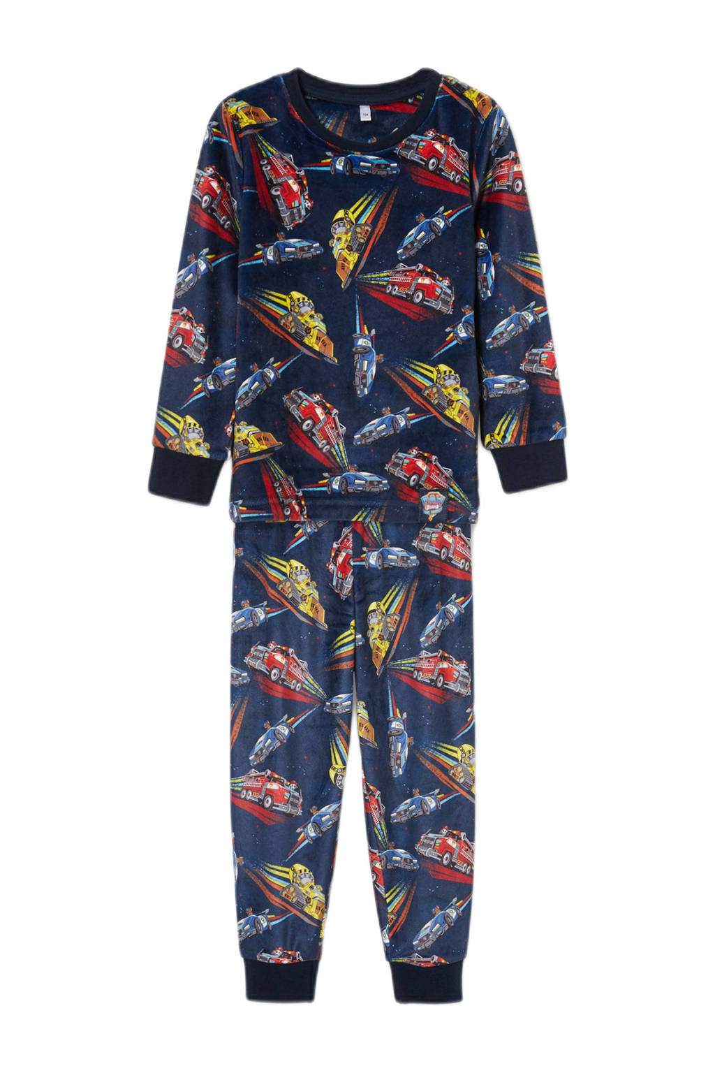 C&A Paw Patrol pyjama met all over print donkerblauw/rood/geel, Donkerblauw/rood/geel