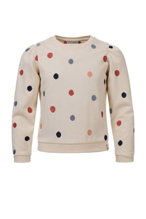 sweater met stippen offwhite/multicolor