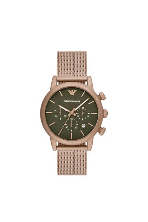 Wehkamp Emporio Armani horloge AR11428 taupe aanbieding