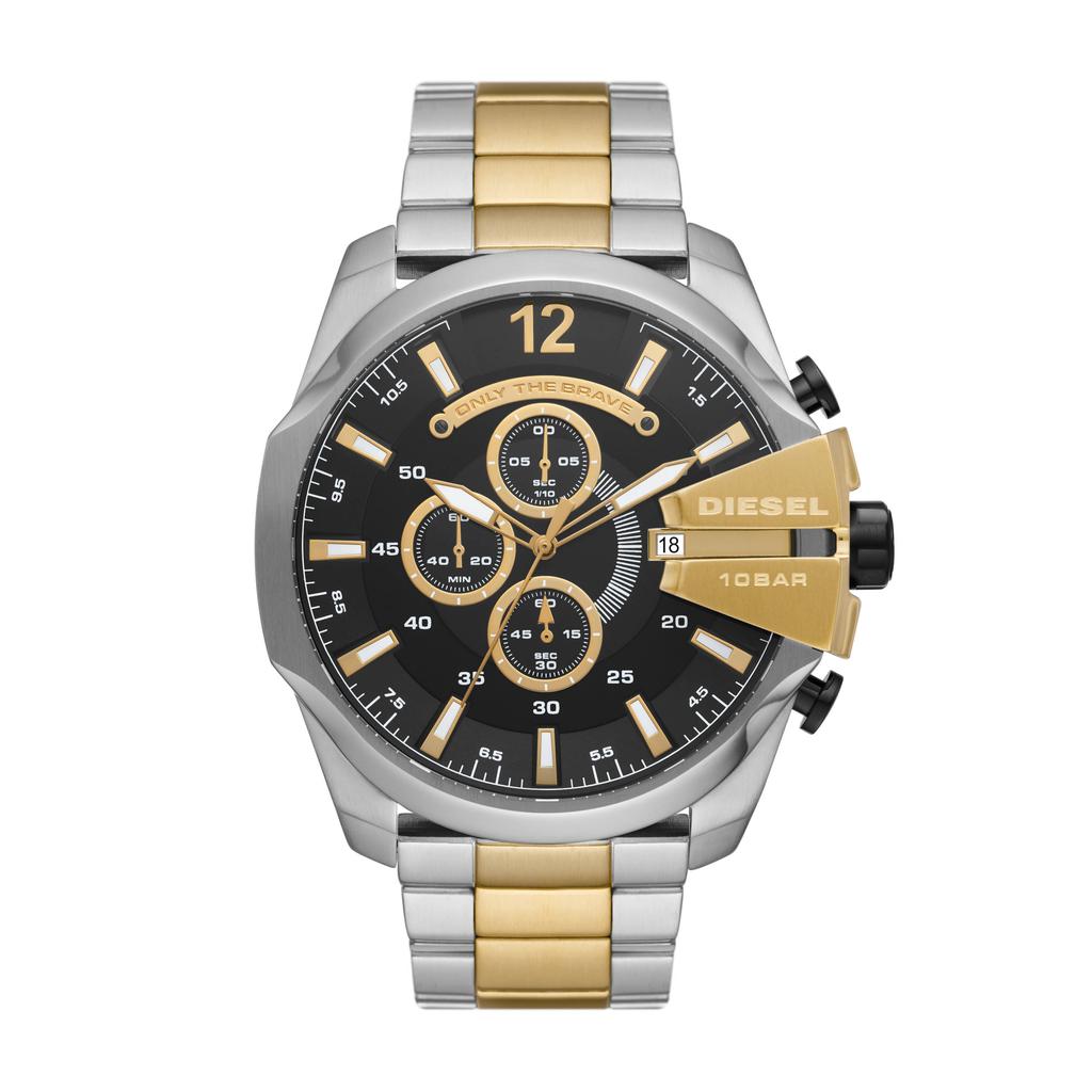 Diesel horloge DZ4581 Mega Chief zilverkleurig / goudkleurig
