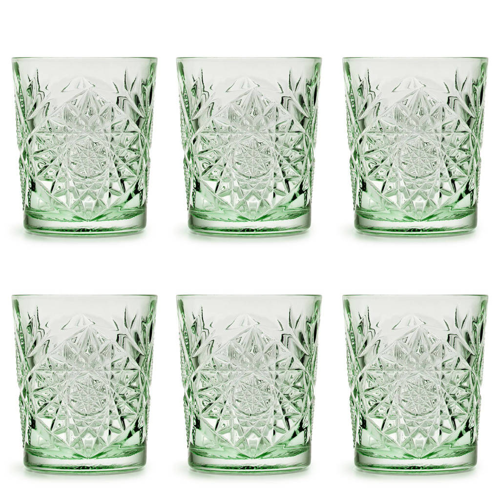 Libbey waterglas Hobstar (Ø8,7 cm) (set van 6), Groen