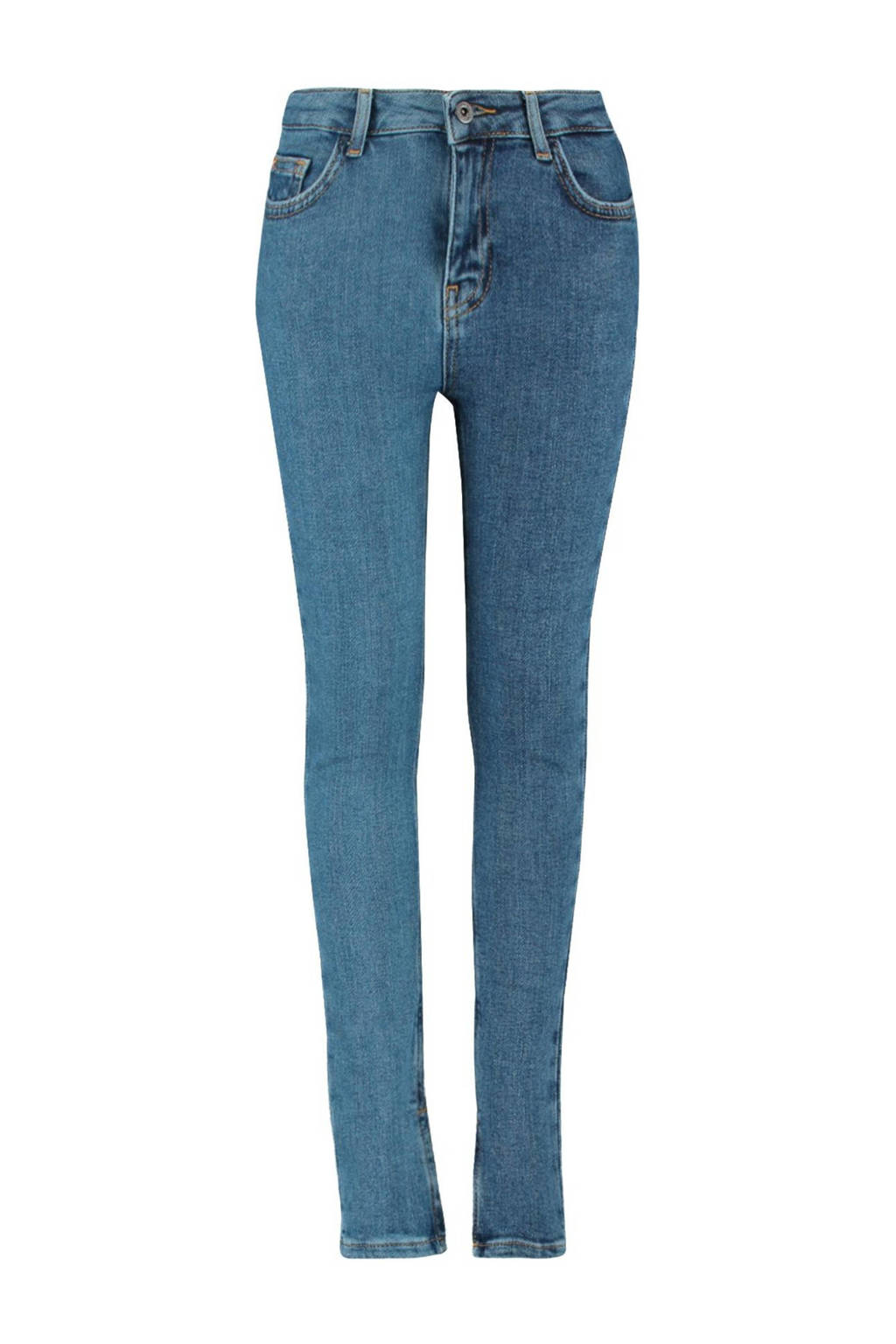 CoolCat Junior high waist skinny jeans medium blue, Medium blue