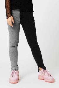 CoolCat Junior high waist skinny jeans dark grey, Dark grey
