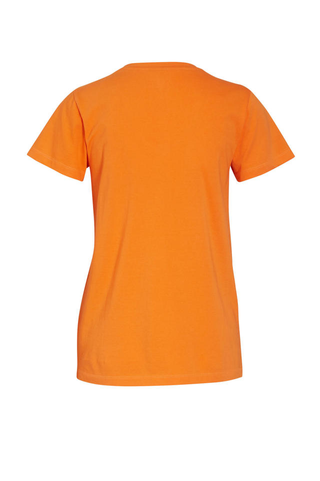 Meander olie Bank anytime T-shirt met V-hals oranje | wehkamp
