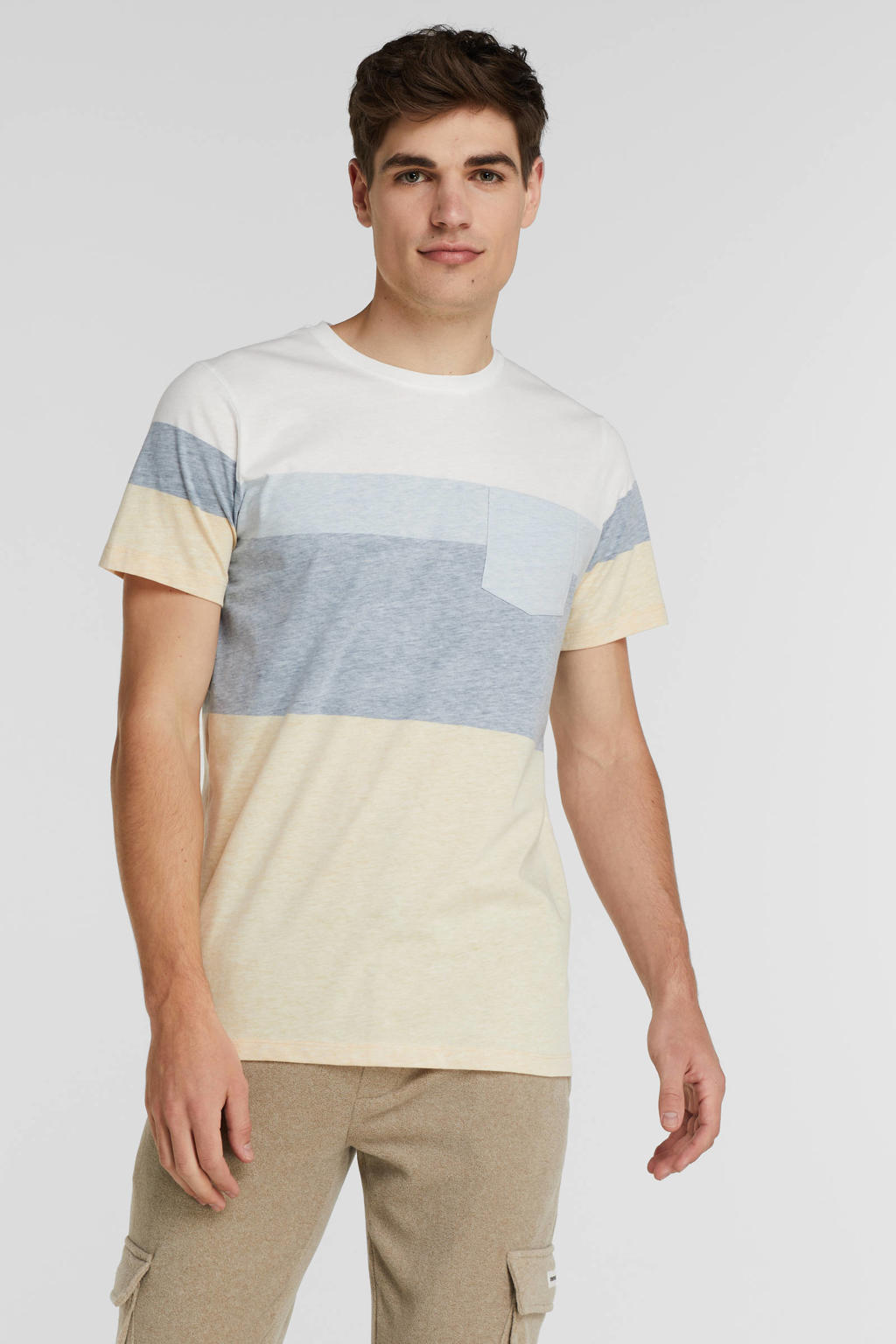 Redefined Rebel gestreept T-shirt Dexter cornsilk