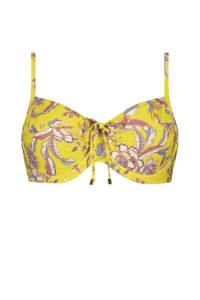 Cyell beugel bikinitop Bali Batik geel/blauw/roze
