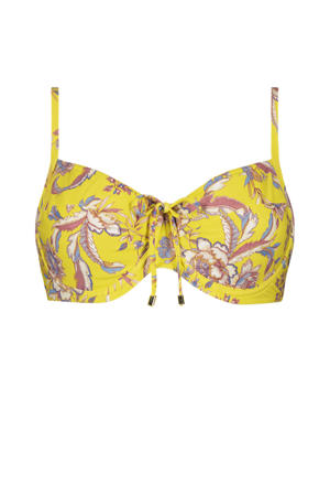 beugel bikinitop Bali Batik geel/blauw/roze
