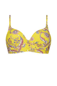 Cyell beugel bikinitop Bali Batik geel/blauw