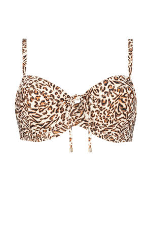 beugel bikinitop Leopard Love bruin/ecru