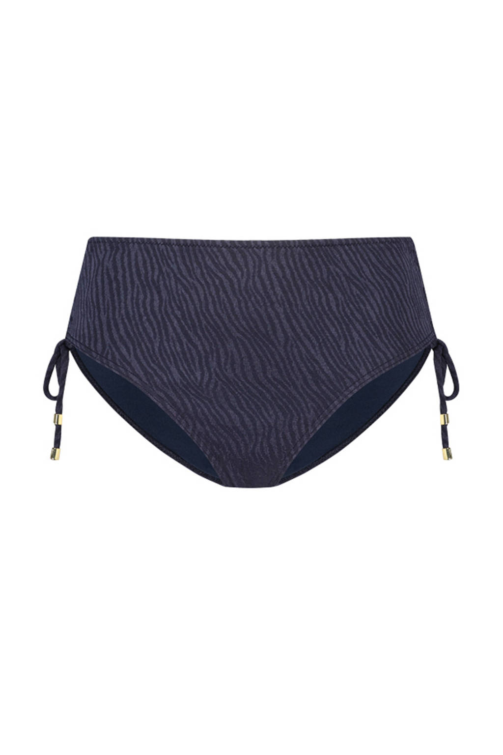 Cyell high waist bikinibroekje Midnight Zebra donkerblauw
