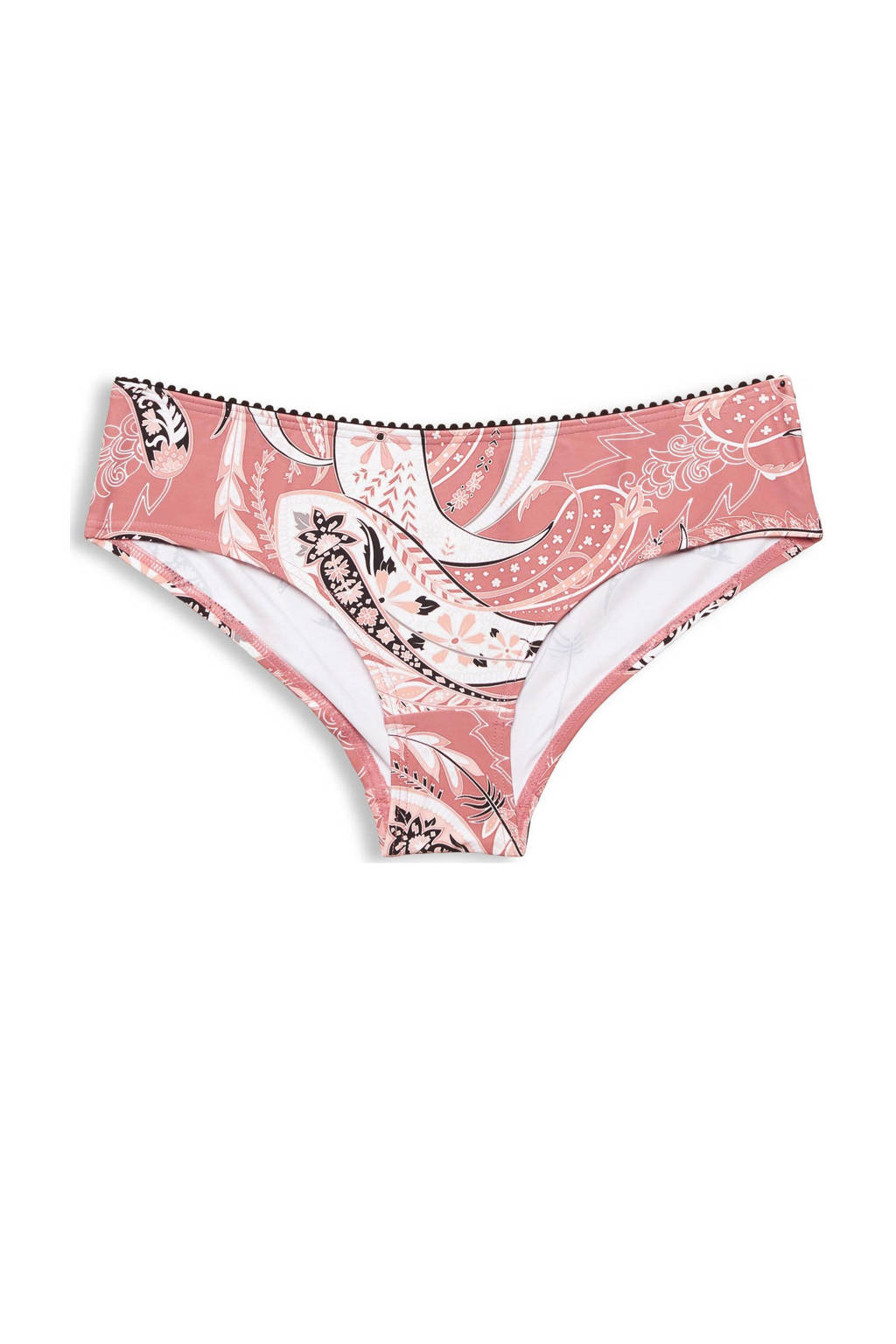 ESPRIT Women Beach hipster bikinibroekje met paisley print roze/wit
