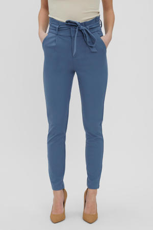 cropped high waist tapered fit pantalon VMEVA blauw