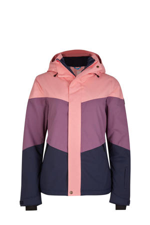 ski-jack Coral roze/donkerblauw