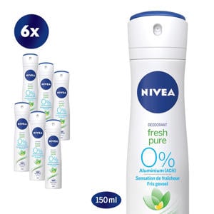 Pure & Natural Jasmine deodorant spray - 6 x 150 ml - voordeelverpakking