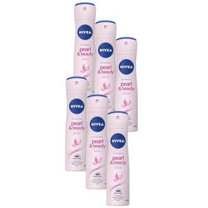 Pearl & Beauty deodorant spray - 6 x 150 ml - voordeelverpakking