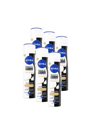 Black & White Silky Smooth deodorant spray - 6 x 150ml - voordeelverpaking