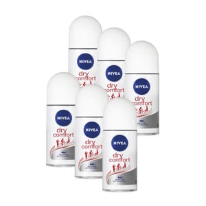 Dry Comfort anti-transpirant deodorant roller - 6 x 50 ml - Voordeelverpakking