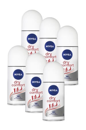 Dry Comfort anti-transpirant deodorant roller - 6 x 50 ml - Voordeelverpakking