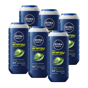 Energy douchegel - 6 x 250 ml - voordeelverpakking