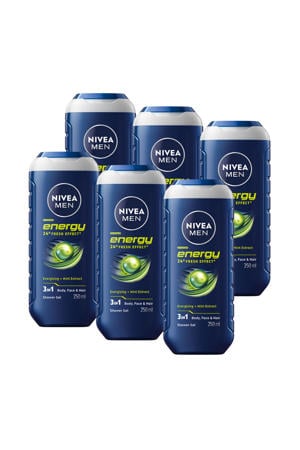 Energy douchegel - 6 x 250 ml - voordeelverpakking