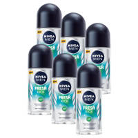 NIVEA Fresh Kick deodorant roller - 6 x 50 ml - voordeelverpakking