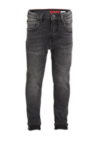 Grijze jongens Vingino slim fit jeans Benson vintage van stretchdenim met regular waist