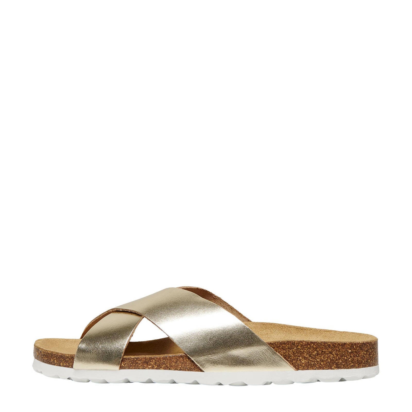 Lazamani Dames Sleehak Slipper in goud online kopen