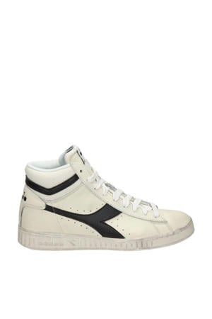 Diadora hoge leren sneakers off white/zwart