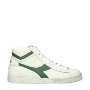 Diadora hoge leren sneakers off white/groen