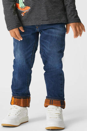 straight fit thermo jeans blauw