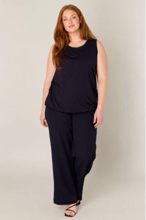 mouwloze top Yasmina donkerblauw