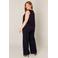 Base Level Curvy mouwloze top Yasmina donkerblauw