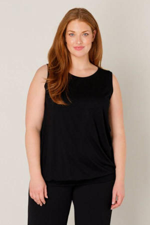 mouwloze top Yasmina zwart
