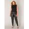 Base Level Curvy imitatieleren high waist slim fit legging Alene zwart