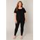 Base Level Curvy top Yoni met plooien zwart